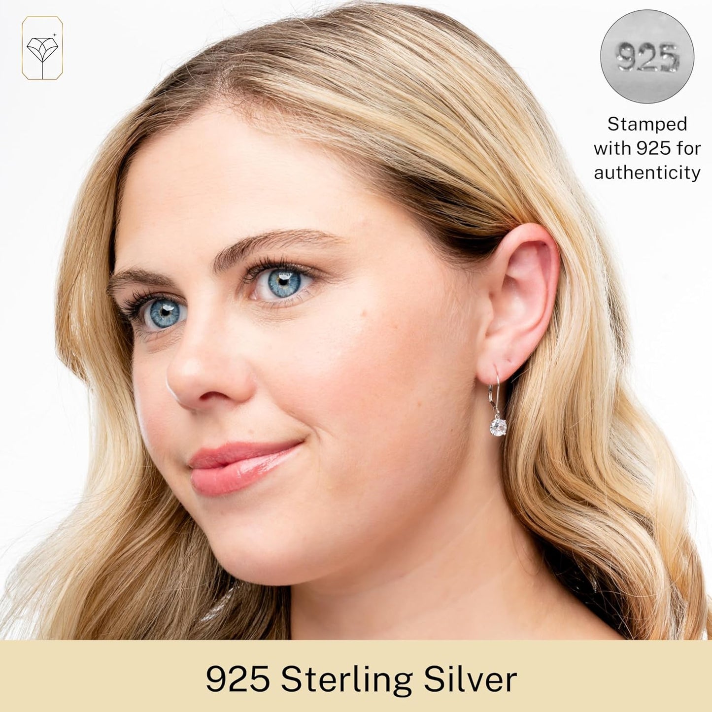 Sterling Silver Cubic Zirconia Dangle Earrings for Women | Silver Leverback Cubic Zirconia Dangle Earring | 2-4 CT.TW CZ Drop Earrings by MAX + STONE